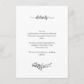 Elegante Silhouette der Blätter Details Karte (Vorderseite)