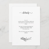 Elegante Silhouette der Blätter Details Karte (Vorne/Hinten)