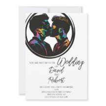 Elegante Silhouette der Niedlichen Gay Couple Wedd