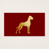 Elegante Silhouette einer Deutschen Dogge (Rückseite)
