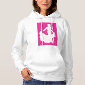 Elegante Silhouette einer Frau in "Flower Gown" Hoodie (Vorderseite)