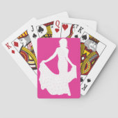 Elegante Silhouette einer Frau in "Flower Gown" Spielkarten (Rückseite)