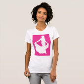 Elegante Silhouette einer Frau in "Flower Gown" T-Shirt (Vorne ganz)