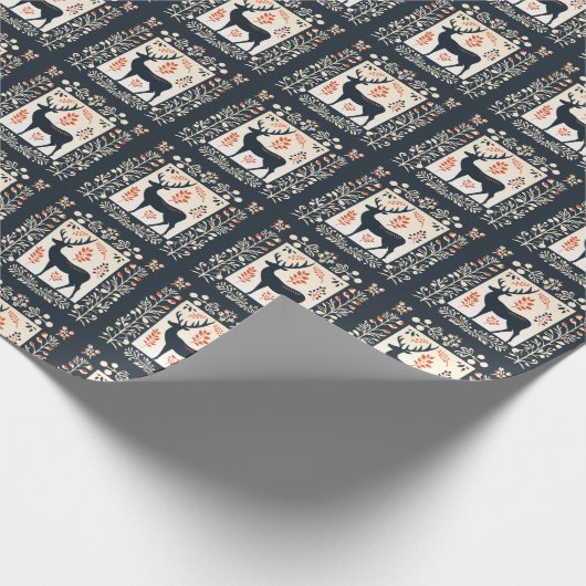 Elegante Silhouette Geschenkpapier (Ecke)