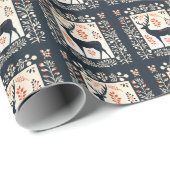 Elegante Silhouette Geschenkpapier (Rolleneckpunkt)