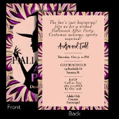 Elegante Silhouette Halloween After Party Einladung