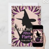 Elegante Silhouette Halloween After Party Einladung