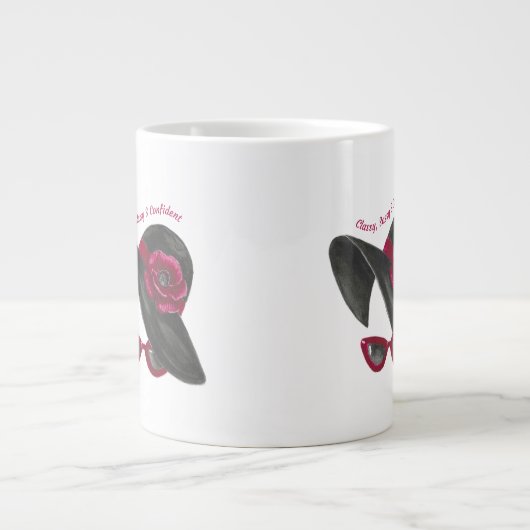 Elegante Silhouette Jumbo-Tasse (Vorderseite)