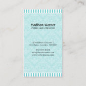 Elegante Silhouette-Kuchen-Bäckerei Visitenkarte (Rückseite)