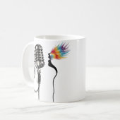 Elegante Silhouette Singer Kaffeetasse (Vorderseite Links)
