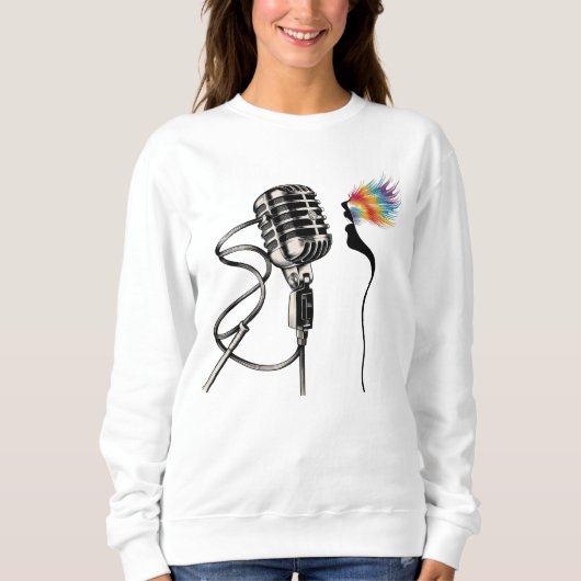 Elegante Silhouette Singer Sweatshirt (Vorderseite)