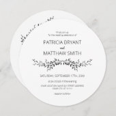 Elegante Silhouette von Blätter Einladung Hochzeit (Vorne/Hinten)