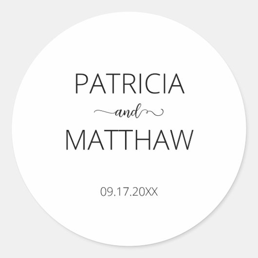 Elegante Silhouette von Blätter, klassischer Runda Runder Aufkleber (Vorderseite)