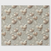 Elegante Silkie Chicken Holiday Gift Wrap Geschenkpapier (Flach)
