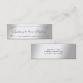 Elegante Silver Abschluss Name Card Einlegen Telefonnummerkarte (Vorne/Hinten)