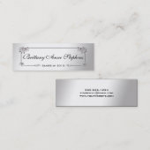 Elegante Silver Abschluss Name Card Einlegen Telefonnummerkarte (Vorne/Hinten)