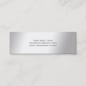 Elegante Silver Abschluss Name Card Einlegen Telefonnummerkarte (Rückseite)