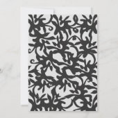 Elegante Silver & Black African American Wedding Einladung (Rückseite)