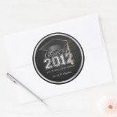 Elegante Silver & Black Class of 2012 Stickers (Umschlag)