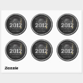 Elegante Silver & Black Class of 2012 Stickers (Blatt)