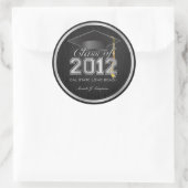 Elegante Silver & Black Class of 2012 Stickers (Tasche)