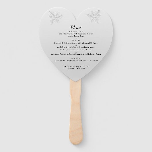Elegante Silver Blätter Wedding Menu Fans Fächer (Rückseite)