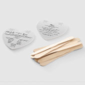 Elegante Silver Blätter Wedding Menu Fans Fächer (Non-assembled)