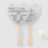 Elegante Silver Blätter Wedding Menu Fans Fächer (Vorne und Hinten)