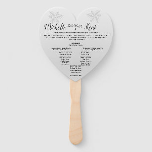 Elegante Silver Blätter Wedding Menu Fans Fächer