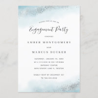 Elegante Silver Blue Fairytale Engagement Party