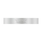 Elegante Silver Blüh Wedding Invitation Band (Flach)