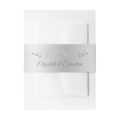 Elegante Silver Blüh Wedding Invitation Band (Vorderseite Beispiel)