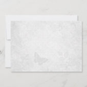 Elegante Silver Bridal Dusche Einladung (Rückseite)