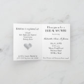 Elegante Silver Bridal Dusche Einladung (Innenseite)