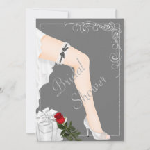 Elegante Silver Bridal Dusche Einladung