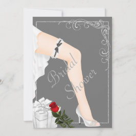 Elegante Silver Bridal Dusche Einladung