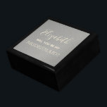 Elegante Silver Bridesmaid Vorschlagskiste Erinnerungskiste<br><div class="desc">Einfach,  modern,  elegant,  Imitats silbergrau Bridesmaid Vorschlag Box. Perfekte Wahl für zeitgenössische gläserne Winterhochzeiten!</div>