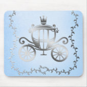 Elegante Silver Carriage Blue Storybook Princess Mousepad (Vorne)