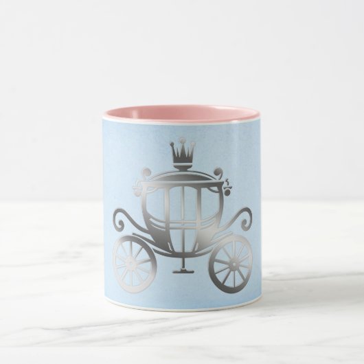 Elegante Silver Carriage Blue Storybook Princess Tasse (Zentrum)