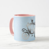 Elegante Silver Carriage Blue Storybook Princess Tasse (Vorderseite Links)