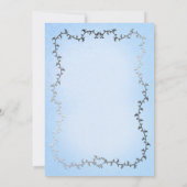 Elegante Silver Carriage Blue Storybook Wedding Einladung (Rückseite)