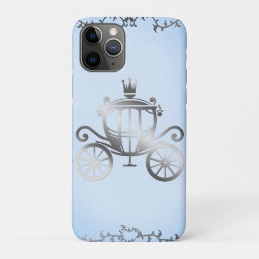 Elegante Silver Carriage Storybook Blue Princess Case-Mate iPhone Hülle (Rückseite)