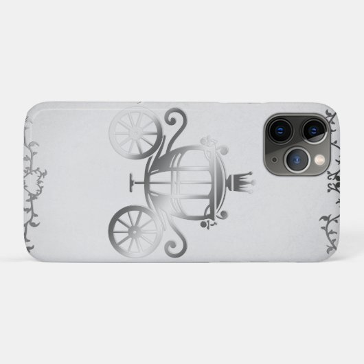 Elegante Silver Carriage Storybook White Princess Case-Mate iPhone Hülle (Rückseite (Horizontal))