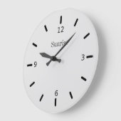 Elegante Silver Color & Black Große Wanduhr (Winkel)