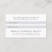 Elegante Silver Conch-Muschel Empfehlungskarte (Rückseite)