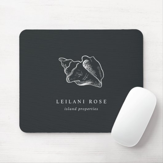 Elegante Silver Conch-Muschel Mousepad (Mit Mouse)