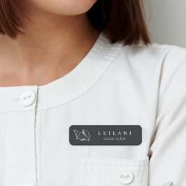 Elegante Silver Conch-Muschel Namensschild