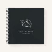 Elegante Silver Conch Muschel Personalisiert Notizblock (Vorderseite)