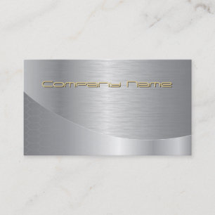 Elegante Silver Corporate Gold Text Business Card Visitenkarte