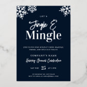 Elegante Silver Corporate Holiday Party Einladung (Vorderseite)